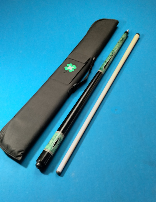 McDermott Lucky L55 Pool Cue – 19oz, Blue Burl, Includes Branded Case