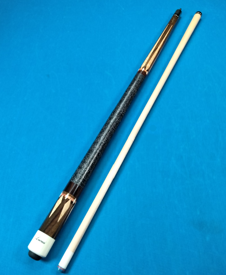 Vintage Lucasi Jeremy Jones Signature pool cue joint, Birdseye Maple forearm, and signature